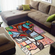 Colorful Indigenous Abstract African American Area Rug Home Decor