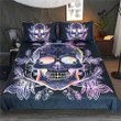 Gothic Skull Leaf Pattern Bedding Set Bedroom Decor