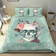 Butterfly Rose Skull Jade Bedding Set Bedroom Decor