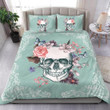 Butterfly Rose Skull Jade Bedding Set Bedroom Decor