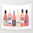 Pink Rose Bottles Printed Wall Tapestry