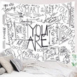You Are Strong And Smart Printed Wall Tapestry