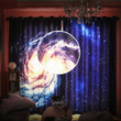Nebula In Galaxy Printed Window Curtain Home Decor