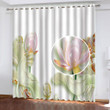 Ceramic Lotus Printed Window Curtain Home Decor