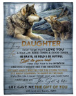The Gift Of You Wolf Fleece Blanket To My Daughter Fleece Blanket