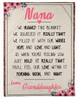 Nana You'll Feel Our Love Within It Morning Noon And Night Trending Fleece Blanket