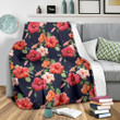 Tropical Flower Pattern Print Design Colorful Fleece Blanket