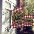 Custom Name Printed Flag Merry Christmas Garland Red And White Striped Printed House Flag