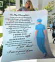 Mom Gift For Nurse Daughter I Am Always Right There In Your Heart Fleece Blanket
