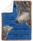 Wolves Love Message Of Pappap To Grandson Fleece Blanket