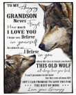 Grampy Gift For Grandson Never Forget How Much I Love You Fleece Blanket