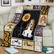 You Are My Sunshine Gift For Basset Hound Dog Lovers Sunflower Fleece Blanket