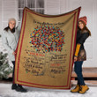 To My Mother-in-law Son Colorful Tree Fleece Blanket