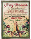 To My Husband I Love You With My Whole Heart Fleece Blanket