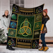 Awesome Triquetra Symbol Printed Fleece Blanket