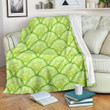 Cucumber Slices Pattern Print Design Fleece Blanket