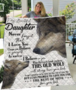 Wolf Love You For The Rest Of Mine Gift For Daughter Quilt Blanket