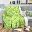 Cucumber Slices Pattern Print Design Fleece Blanket
