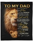 Lion Daughter To Dad You Are Appreciated Fleece Blanket Fleece Blanket