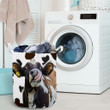 Gift For Mom Funny Face Dairy Cow Printed Laundry Basket