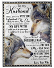 Wolf To My Husband I Love You Always With My Whole Heart Fleece Blanket