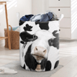 Adorable Face Dairy Cow Black And White Printed Laundry Basket