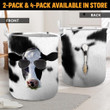 Cool Face Dairy Cow With Tail Glasses Printed Laundry Basket