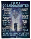 Yaya To Granddaughter Lion Always Be There To Love You Fleece Blanket Customized Name Fleece Blanket