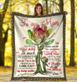 I Love You With All My Heart Fleece Blanket Gift For Mom From Daughter