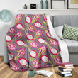 Slice Of Dragonfruit Pattern Print Design Fleece Blanket