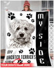 Custom Text Blanket Dog Name Dog Lovers My Wheaten Terrier's Side