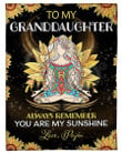 Papa Gift To Granddaughter You Are My Sunshine Fleece Blanket Fleece Blanket