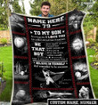 Custom Text Name Number Fleece Blanket Baseball To My Son Be That Boy Who