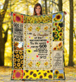 I Am The Daughter Of The Who Is Not Moved Sunflower Fleece Blanket