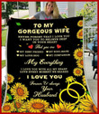 You Are My Everything Sunflower Blanket Gift For Gorgeous Wife