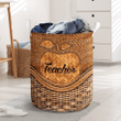 Teacher Rattan Teaxture Laundry Basket