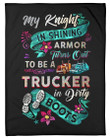 Trucker's Lady Quote Fleece Blanket