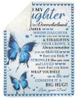 To Daughter I Want A Big Hug From You Fleece Blanket Sherpa Blanket