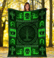 Tree Of Life Irish Cross Irish Symbol Fleece Blanket