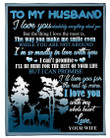 Love You For The Rest Of Mine Deer To Husband Fleece Blanket