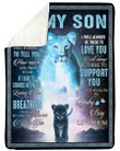 Loving You And Breathing Lion Galaxy To Son Sherpa Blanket