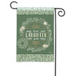 St. Patrick's Day Love And Laughter Blessing Green Printed Garden Flag