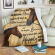 Once Upon A Time I Became Yours Horse Fleece Blanket