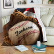 Custom Name Blanket Baseball And Flag