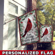 Custom Name For Husband And Wife Red Bird Printed House Flag