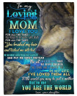 Wolves Daughter To My Loving Mom With Love Trending For Family Fleece Blanket