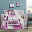First Thing I See Every Morning Is A Bichon Frise Dog Purple Fleece Blanket