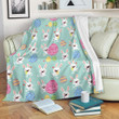 Happy Easter Holiday Colorful Eggs Pattern Print Design Fleece Blanket