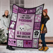 First Thing I See Every Morning Is A Bichon Frise Dog Purple Fleece Blanket