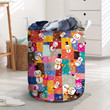 Colorful Snowman Laundry Basket